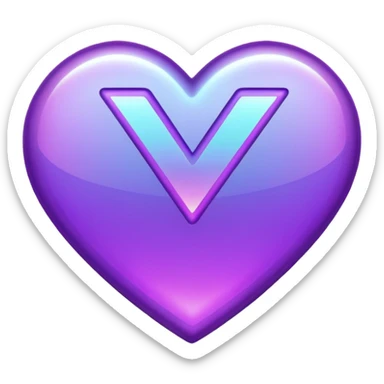 holographic purple checkmark sticker