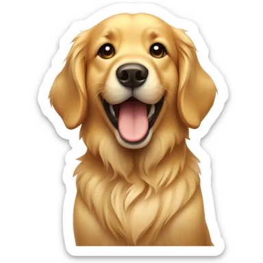 cute golden retriever  sticker