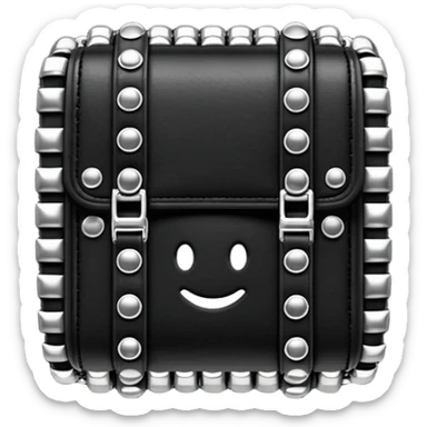 Fais un emoji avec 2 ceinture mal superposés dans le style un peu gothique sticker