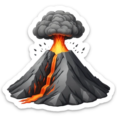 Volcano before eruption sticker