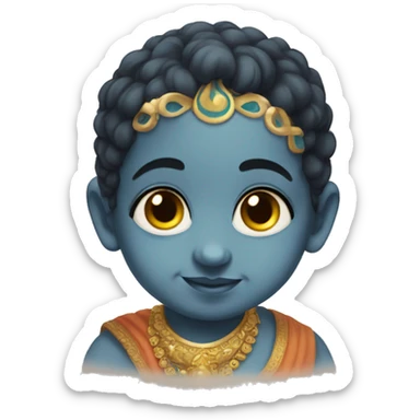 cute baby krishna sticker