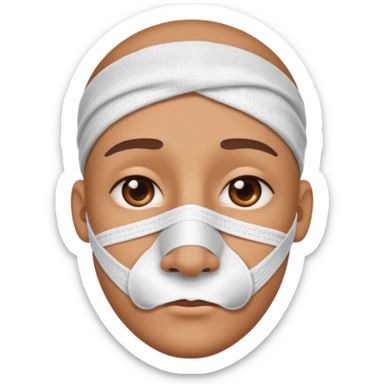 a big nose with a bandage on it (no face)
 sticker
