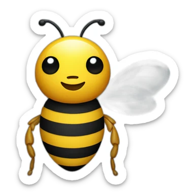 A bee made out of ice crean sticker