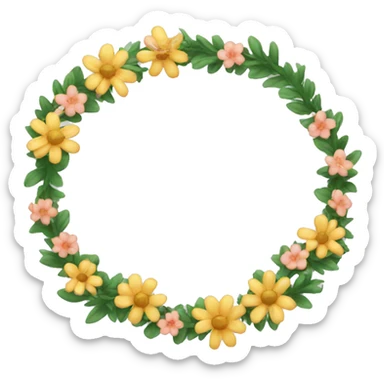Flower garland sticker