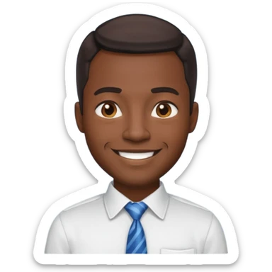 stock trader, black man, in a shirt sticker