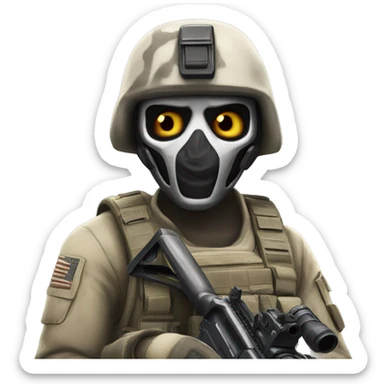 call of duty "Ghost" character surprised sticker
