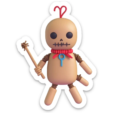 voodoo doll sticker