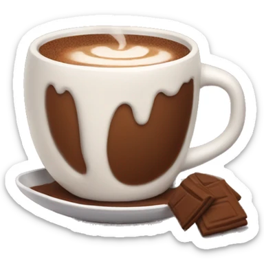 Hot coco in a mug sticker