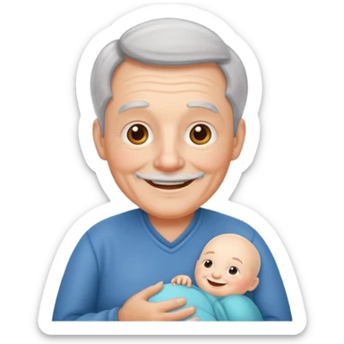 Pregnant grandpa sticker