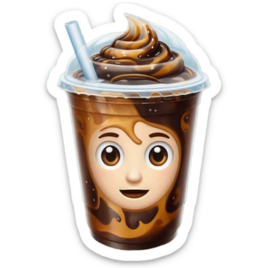 iced americano / with takeout cup sticker