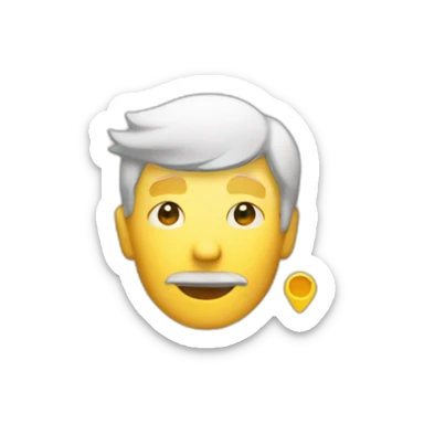 Men saling his product at a customer sticker