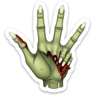 zombie middle finger sticker