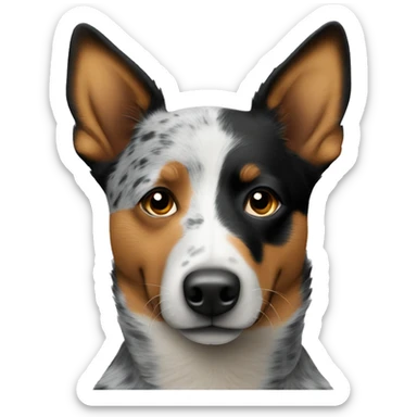 Tan face blue heeler  sticker