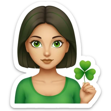Latino woman st Patrick’s day  sticker