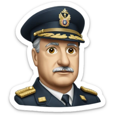 Général Charles de Gaulle avec son képi  sticker