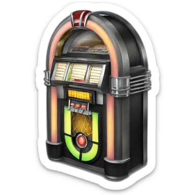 Jukebox halloween party sticker