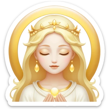 Divine ethereal Romantic gold-yellow-white pastel lush gradients aesthetic sticker