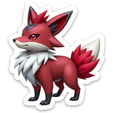 Shiny Dark Zigzagoon-Zorua-Zangoose-Hybrid (Full body) sticker