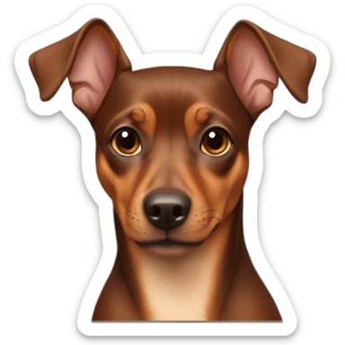 Pinscher brown sticker
