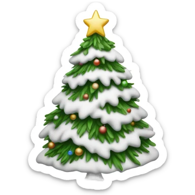 White Christmas tree sticker
