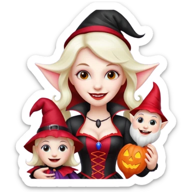   jeff koons halloween vampire lady gnome inflatable sticker