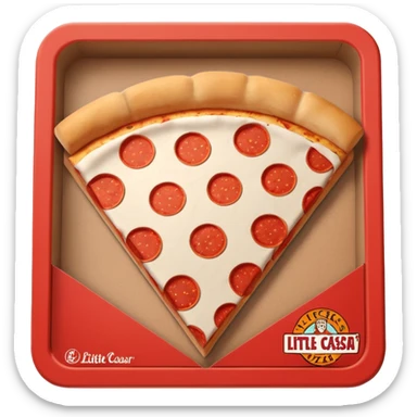 Little Caesar’s pizza box sticker