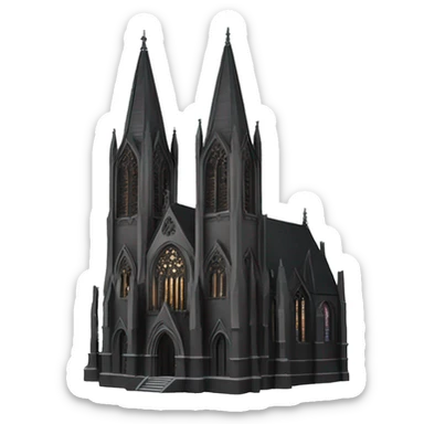 Black gothic cathedral  sticker