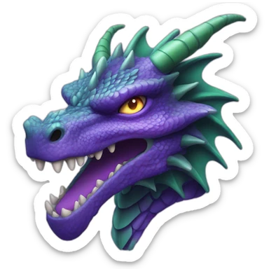 purple-dragon-with-green-eyes-breathing-fire sticker