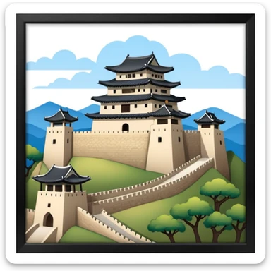 South Korea suwon Hwaseong Fortress Palace castle sticker