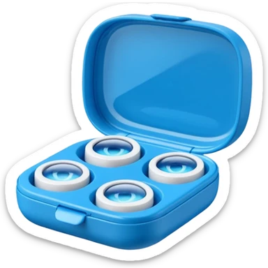 2 contact lenses travel mini case sticker