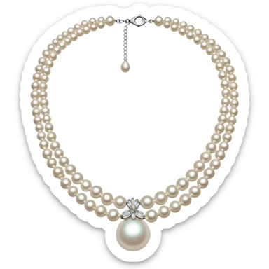 fancy pearl necklace sticker