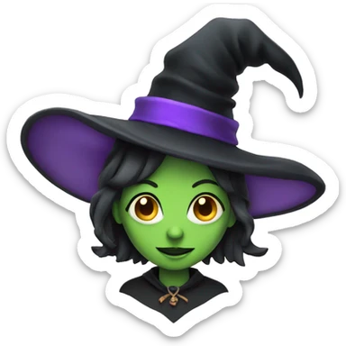 Halloween witch sticker