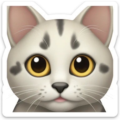 black toitose cat with blonde specks sticker