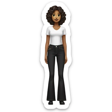 Black bootcut jeans sticker