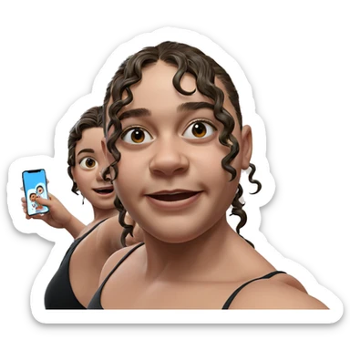 selfie in the mirror sticker