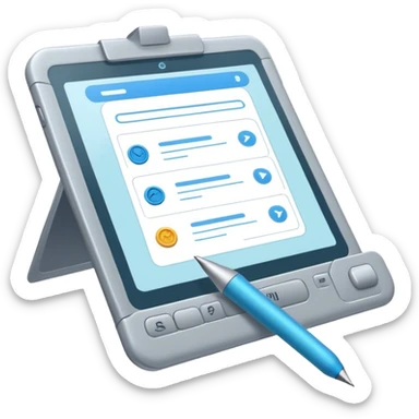 "Create an emoji for UX/UI design. Show a wireframe or user interface design with buttons, icons, and text fields. Include design tools like a cursor or stylus. Use modern, professional colors. Do not include any emojis or smiley faces. Make the background transparent. sticker