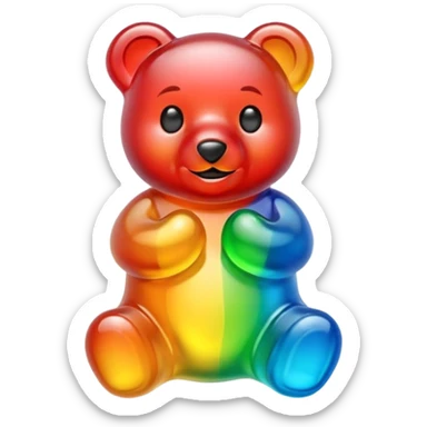 Gummy bear (multicolor) sticker