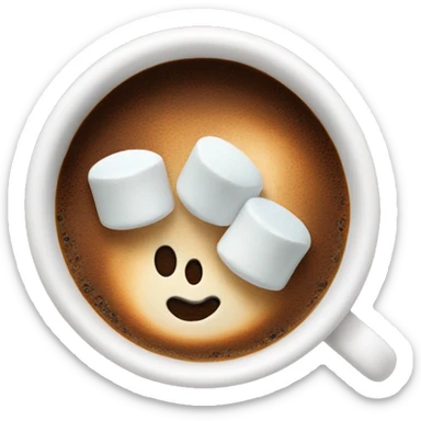 Coffee with marshmallows  sticker