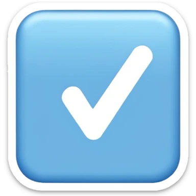 Make the emoji of roblox verify blue tick in rectangle sticker