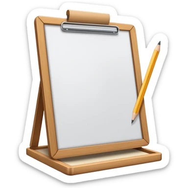 drawing board with classic wooden frame，in front side sticker