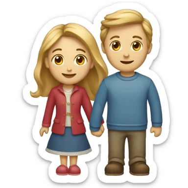 Un homme et une femme amoureux sticker