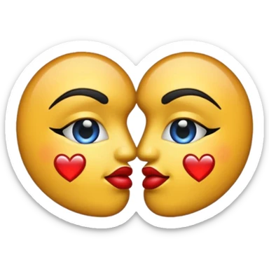 Rhinestone kiss mark sticker