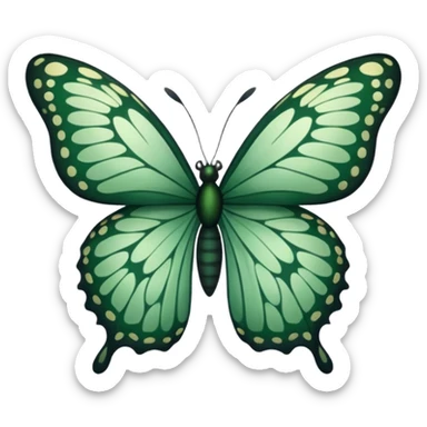Dark green butterfly  sticker