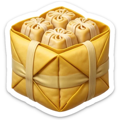siu mai (a type of dim sum, just 1 cube of white color fish patty wrapped by yellow dough, leaving only the top part unwrapped, shape looks like short cylinder shape) sticker