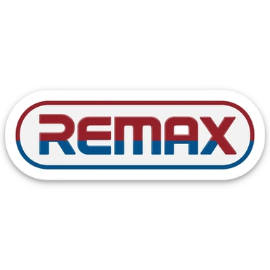 Remax logo rojo blanco y azul sticker