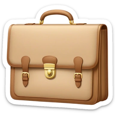briefcase, beige, feminine sticker