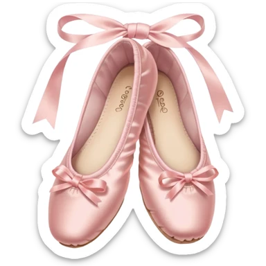 pastel pink ballet shoes sticker