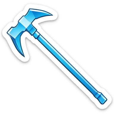 Minecraft diamond pickaxe emoji style sticker