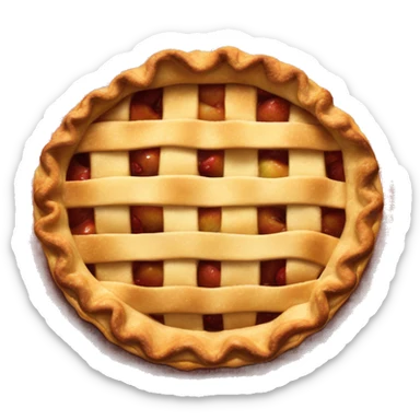 Apple pie on clawed tablecloth sticker