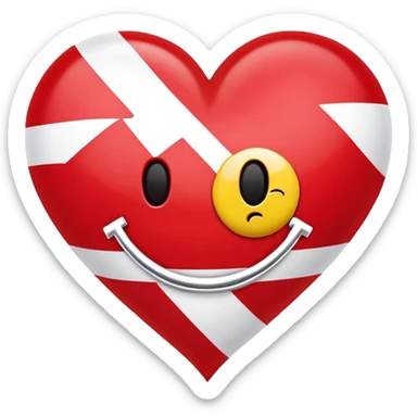 One Piece Heart Pirates flag with smiley face symbol sticker